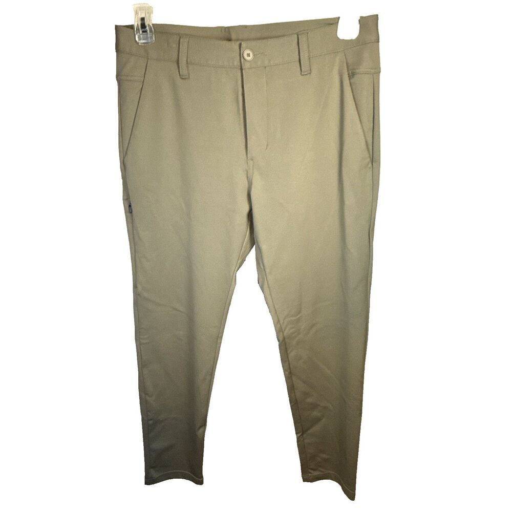 BYLT Premium Basics Everyday Pant 2.0 Mens Medium Khaki Tapered Stretch Pants 34